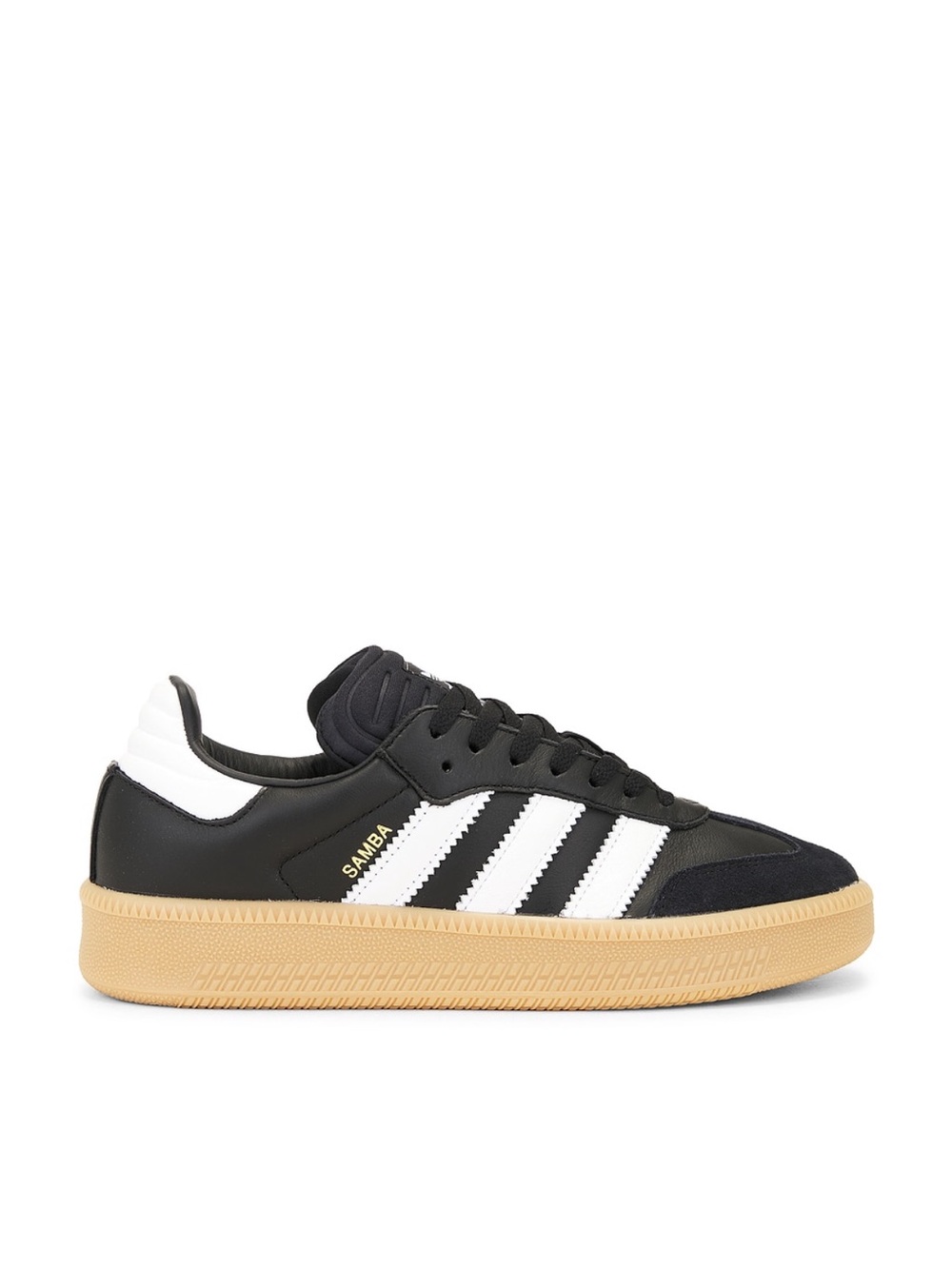 adidas Black and White Samba with Gum Sole